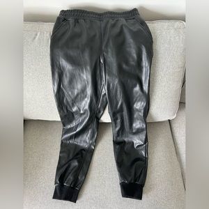 Black leather pants